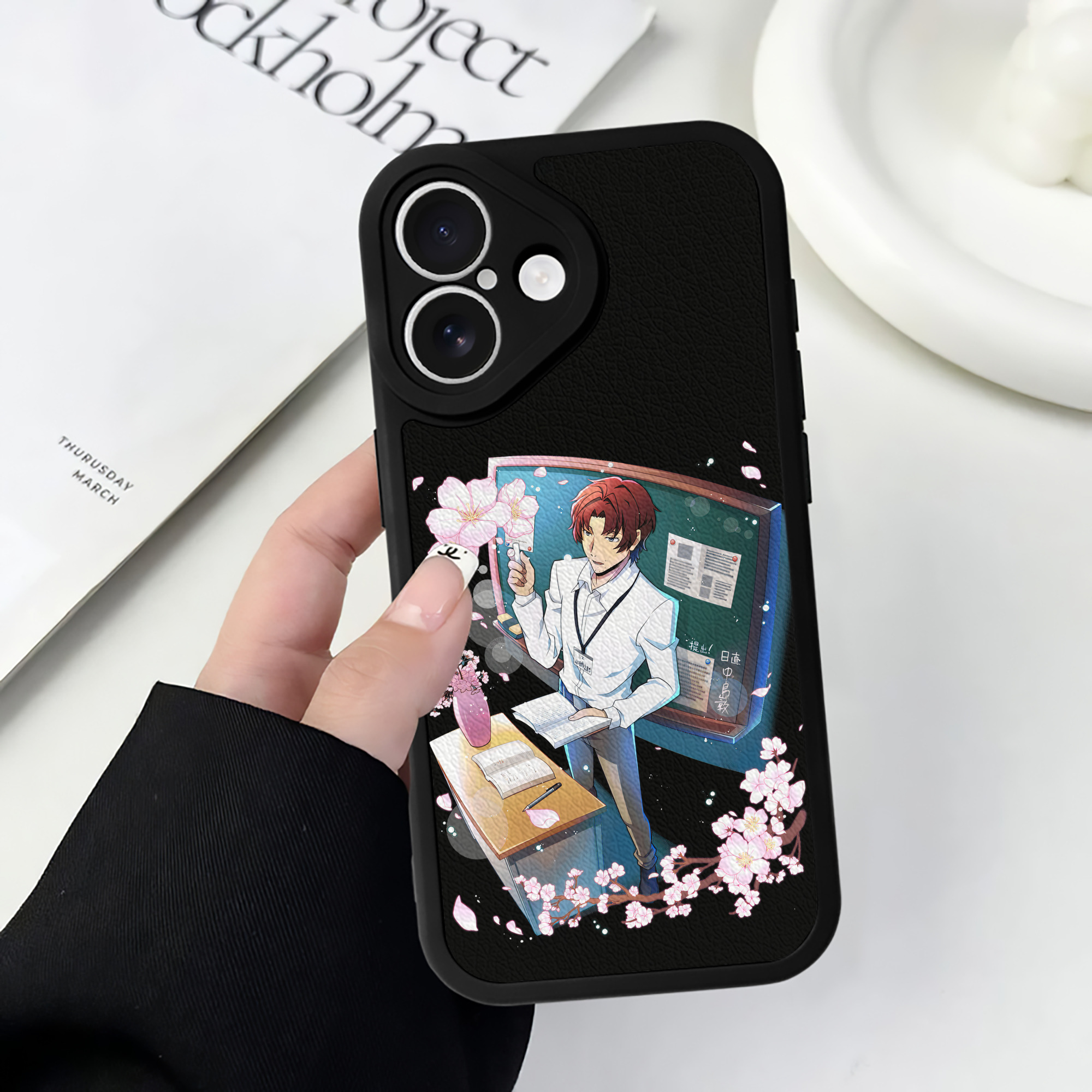 （画像用） 文豪ストレイドッグス Bungo Stray Dogs 【iPhone 16シリーズ対応】シリコンスマホケース（レザー調） 材質：シリコン